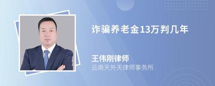 诈骗养老金13万判几年