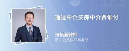 通过中介买房中介费谁付