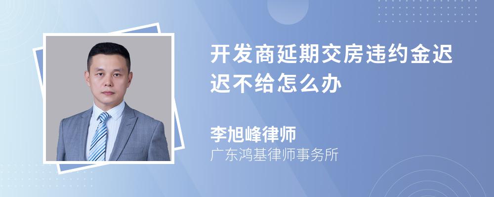 开发商延期交房违约金迟迟不给怎么办