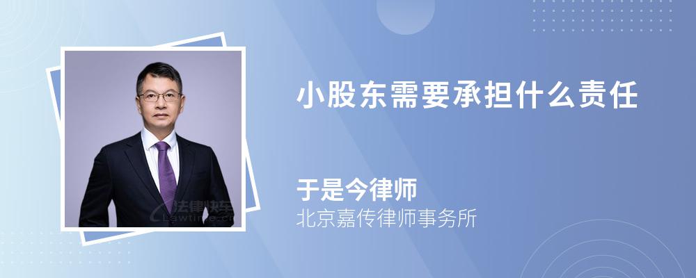 小股东需要承担什么责任