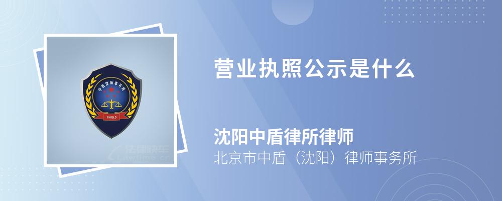 营业执照公示是什么