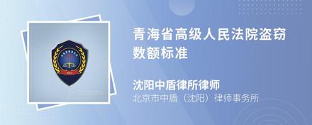 青海省高级人民法院盗窃数额标准