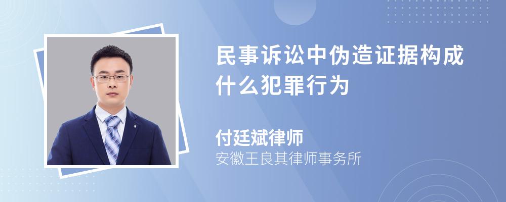 民事诉讼中伪造证据构成什么犯罪行为