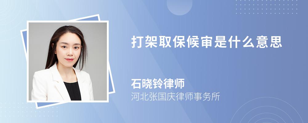 打架取保候审是什么意思