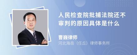 人民检查院批捕法院还不审判的原因具体是什么