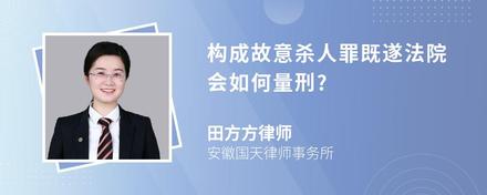 构成故意杀人罪既遂法院会如何量刑?