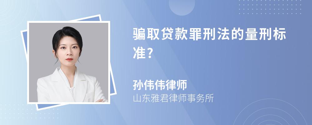 骗取贷款罪刑法的量刑标准?