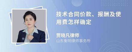 技术合同价款、报酬及使用费怎样确定