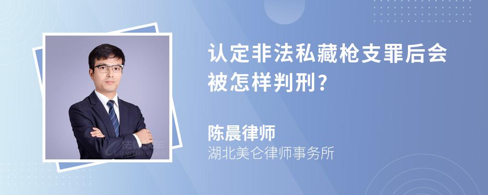 认定非法私藏枪支罪后会被怎样判刑?