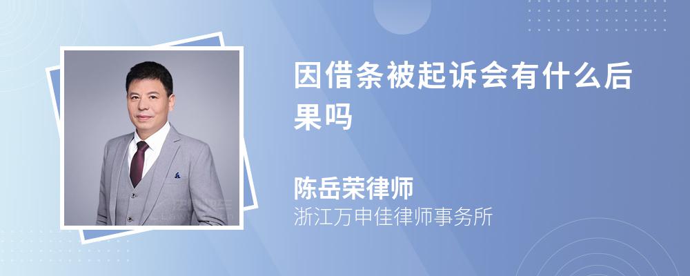 因借条被起诉会有什么后果吗