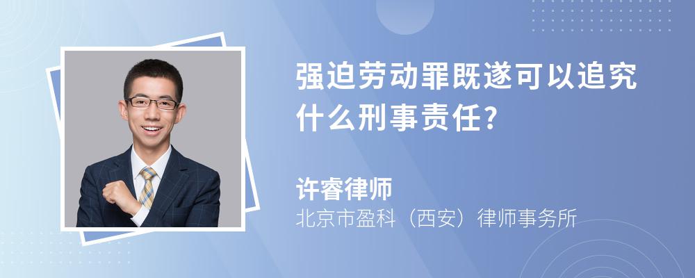 强迫劳动罪既遂可以追究什么刑事责任?