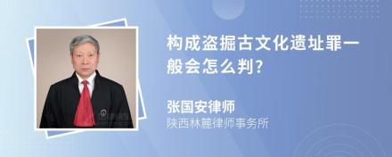 构成盗掘古文化遗址罪一般会怎么判?