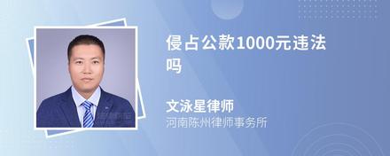 侵占公款1000元违法吗