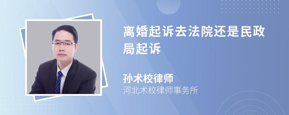 离婚起诉去法院还是民政局起诉