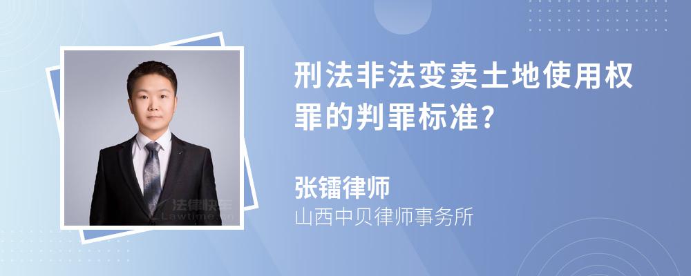 刑法非法变卖土地使用权罪的判罪标准?