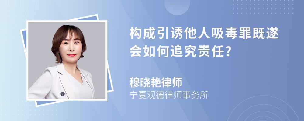 构成引诱他人吸毒罪既遂会如何追究责任?