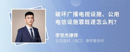 破坏广播电视设施、公用电信设施罪既遂怎么判?