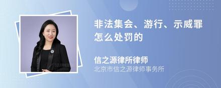 非法集会、游行、示威罪怎么处罚的