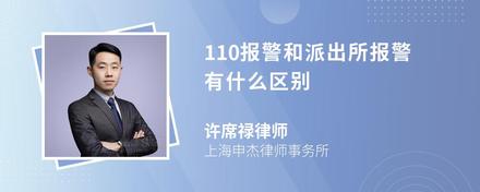 110报警和派出所报警有什么区别