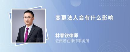 变更法人会有什么影响
